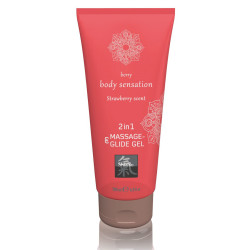  Lubrifiant et Gel pour massage FRAISE 200mL